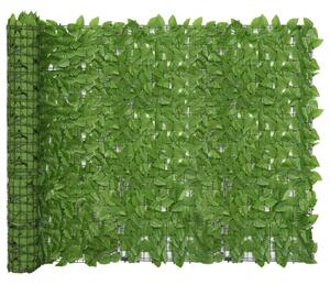 VidaXL zöld leveles erkélyparaván 300 x 150 cm