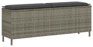 VidaXL barna polyrattan kerti pad párnával 110x30x40,5 cm