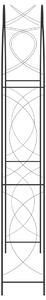 VidaXL fekete vas kerti boltív kapuval 150 x 34 x 240 cm