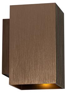 Modern falilámpa sötét bronz négyzet alakú - Sandy