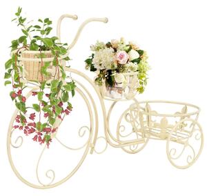 VidaXL vintage stílusú bicikli-formájú fém virágtartó állvány