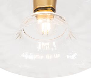 Függesztett arany lámpa üveggel hosszúkás 3 fényű - Ayesha