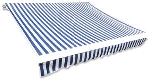 VidaXL kék-fehér vászon napellenző tető 450 x 300 cm