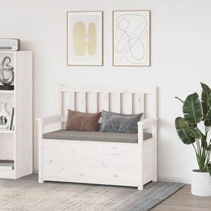 Fehér tömör fenyőfa pad 112,5 x 51,5 x 96,5 cm