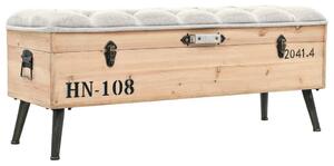 Tömör fenyőfa tárolópad 110 cm