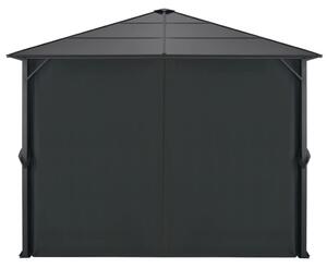 VidaXL fekete alumínium pavilon függönnyel 3 x 3 m