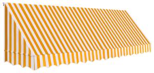 VidaXL narancssárga és fehér bisztró napellenző 400 x 120 cm