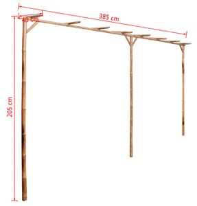 VidaXL bambusz pergola 385 x 40 x 205 cm