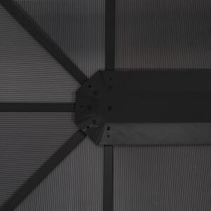 VidaXL fekete pavilon alumínium tetővel 4 x 3 x 2,6 m