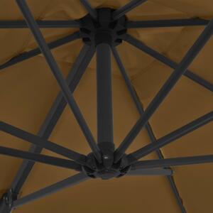 VidaXL tópszínű konzolos napernyő acélrúddal 250 x 250 cm