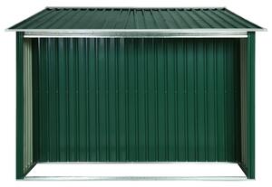 VidaXL zöld acél kerti fészer tolóajtókkal 329,5x131x178 cm