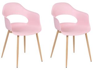 Étkező szék 2 részes készlet Rózsaszín UTICA