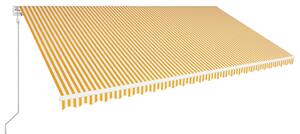 VidaXL sárga és fehér automata napellenző 600 x 300 cm