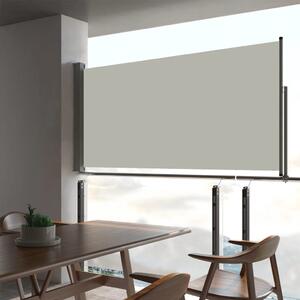 VidaXL krémszínű kihúzható oldalsó terasz napellenző 80 x 300 cm