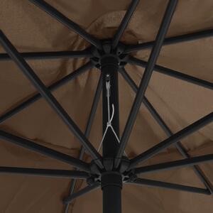 VidaXL tópszínű kültéri napernyő fémrúddal, 400 cm átmérőjű