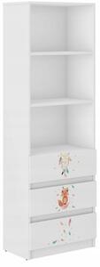 Gyermek játéktartó szekrény cuki rókával 180x33x60 cm