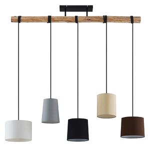 Függőlámpa Lindby, Amilia, dimmable, Fa, Nappali, Fa, Modern