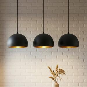 Függőlámpa Lindby, Tarjei, dimmable, Fekete, Nappali, Fém, Modern