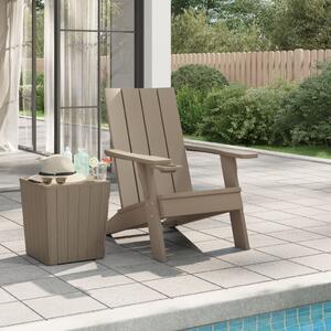 Világosbarna polipropilén kerti adirondack szék 75x88,5x89,5 cm