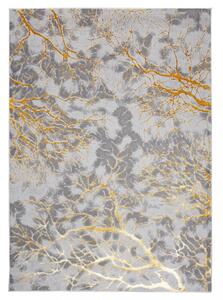 PALERMO Exkluzív szürke szőnyeg arany mintával Szélesség: 80 cm | Hossz: 150 cm