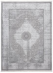 PALERMO Exkluzív szürke szőnyeg fehér orientális mintával Szélesség: 80 cm | Hossz: 150 cm