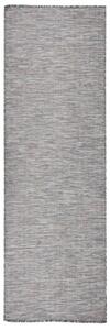 Barna-kék lapos szövésű kültéri szőnyeg 80 x 250 cm