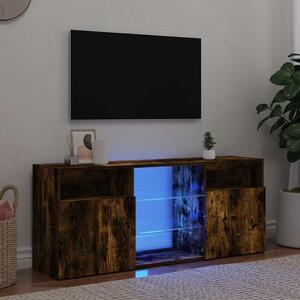 Füstös tölgy színű LED-es TV-szekrény 120 x 30 x 50 cm