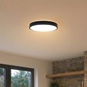 Lindby Smart LED-es mennyezeti lámpa Innes fekete 38cm RGB CCT Tuya, dimmelhető, Fekete, Nappali / Étkező, fém, Modern