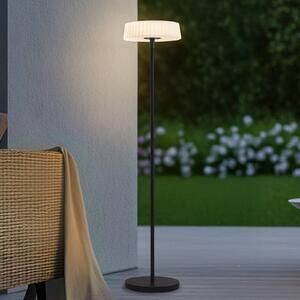 Lindby LED-es szolár állólámpa Samine, fekete, fém, fényerőszabályozható, dimmelhető, Fekete, fém, Modern