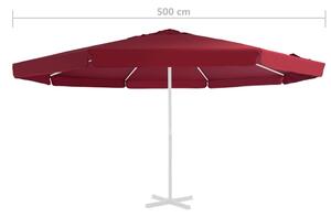 VidaXL bordó kültéri napernyő csereponyva 500 cm