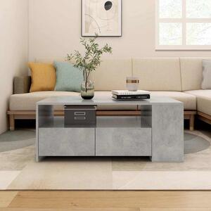 Betonszürke szerelt fa dohányzóasztal 102 x 55 x 42 cm