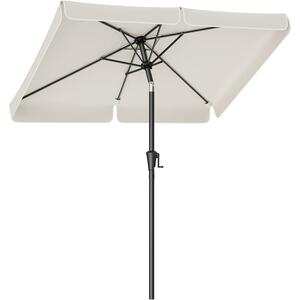 SONGMICS Kerti napernyő kézi hajtással, 200x150 cm, UPF 50+, 30°-os dőlés, fém váz, bézs