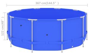 VidaXL kék acélvázas úszómedence 367 x 122 cm