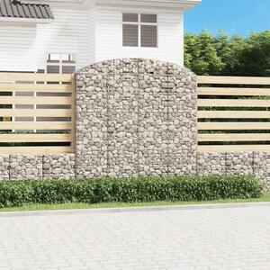 VidaXL íves horganyzott vas gabion kosár 200x50x200/220 cm