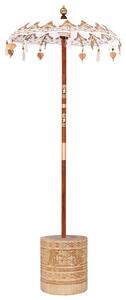 VidaXL Balinéz napernyő alappal Krém 95 x 95 x 260 cm Pamut