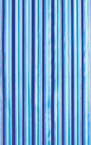 Aqualine, Zuhanyfüggöny 180x180cm, vinil, kék, csíkos, ZV011