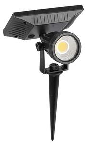 V-TAC leszúrható napelemes COB LED kerti lámpa, hideg fehér - SKU 6662