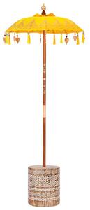 VidaXL Balinéz napernyő alappal Sárga 95 x 95 x 260 cm Pamut