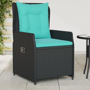 VidaXL 2 db fekete polyrattan dönthető kerti szék