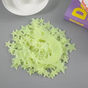 Foszforeszkáló műanyag "Csillagok - zöld" 201db