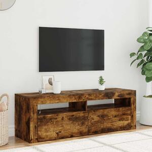 Füstös tölgy színű TV-szekrény LED-ekkel 120 x 35 x 40 cm