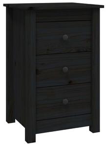 VIDAXL - Fekete Fenyőfa Éjjeliszekrény Szett - 2 db - 40x35x61,5 cm
