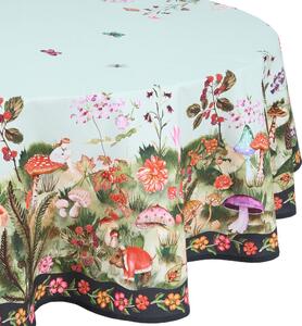 FUNGHI & FLOWERS pamut asztalterítő kerek , Ø 180cm