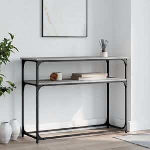 Szürke sonoma színű szerelt fa tálalóasztal 100x35,5x75 cm