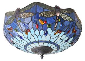 Endon klasszikus tiffany mennyezeti lámpa dragonfly blue sokszínű end70722