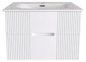 TMP MODENA 75 fali függesztett fürdőszobabútor - SKY E-8099-75 porcelán mosdóval - 75 x 46 cm