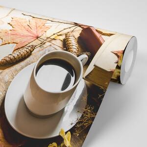 Fotótapéta egy csésze kávé őszi hangulatban