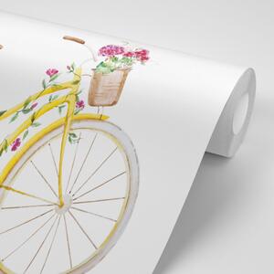 Tapéta retro kerékpár illusztráció