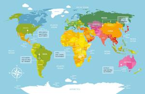 Tapéta kivételes világtérkép