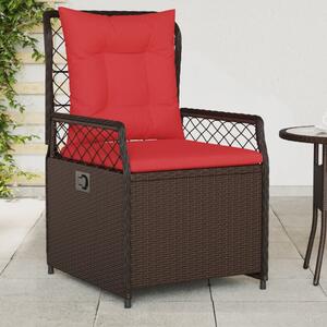 2 db barna polyrattan dönthető kerti szék